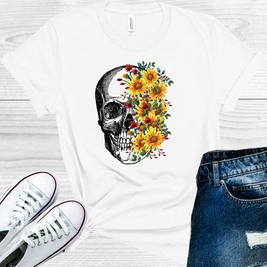 Sunflower Skull Graphic Tee