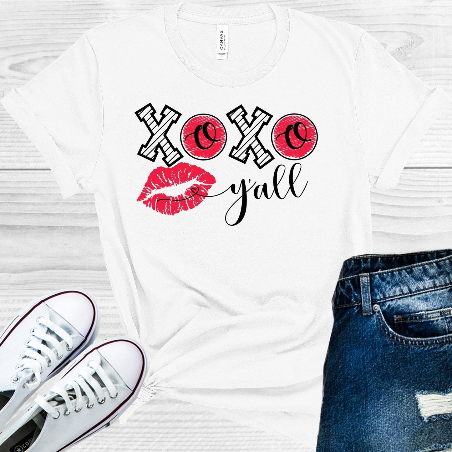 XOXO Y'all Valentine's Day Graphic Tee