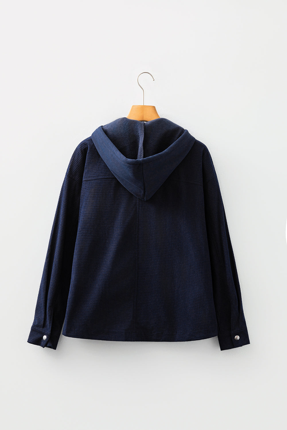 Laurel Green Solid Color Textured Patchwork Flap Pocket Shacket