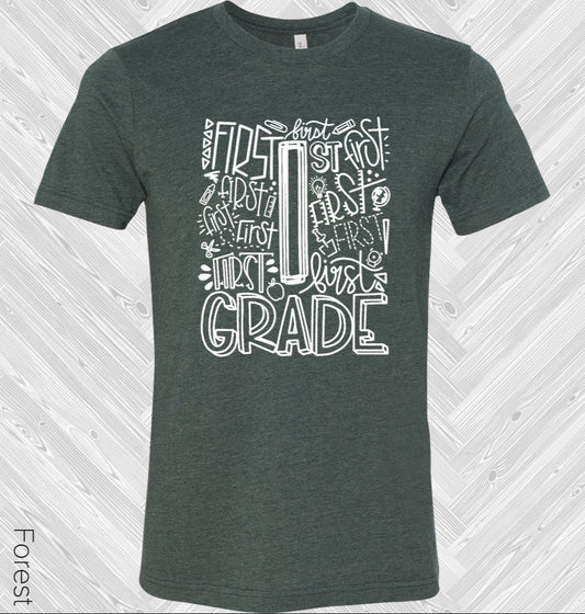 1st Grade Subway Art Graphic Tee