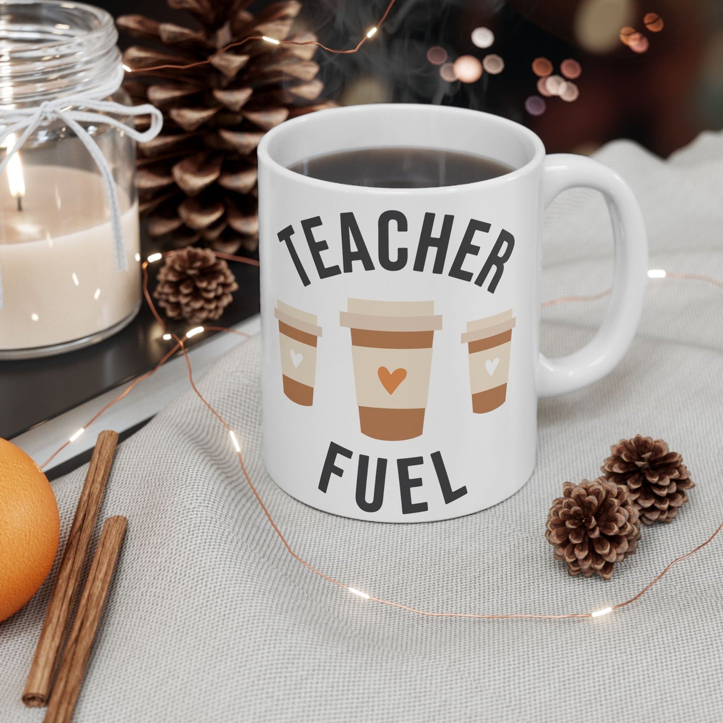 Teacher Fuel Ceramic Mug, (11oz, 15oz)