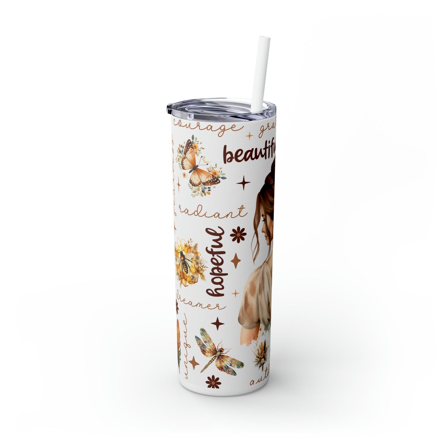 Affirmation Skinny Tumbler with Straw, 20oz