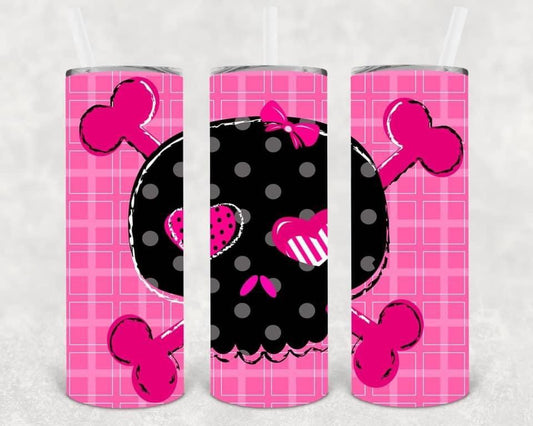 Skull 20 oz Skinny Tumbler