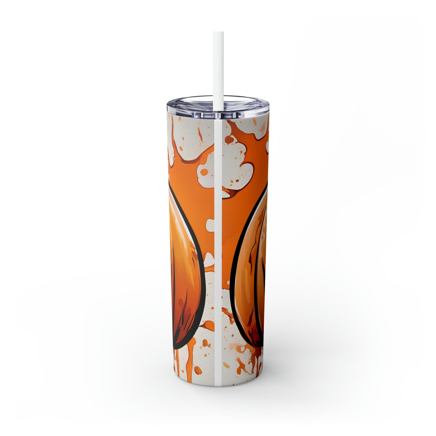 Jack O Skinny Tumbler with Straw, 20oz