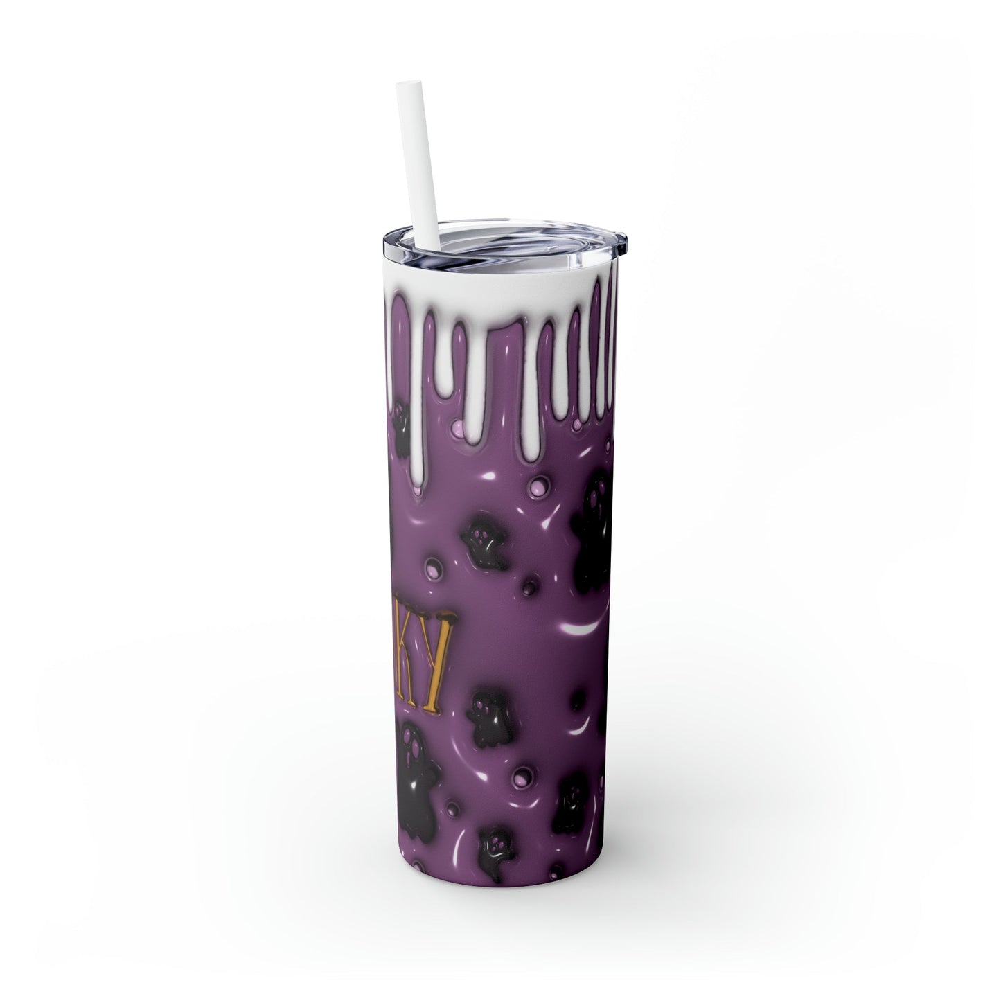 Inflated Spooky Skinny Tumbler with Straw, 20oz