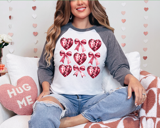 Bows And Heart - Raglan Tee