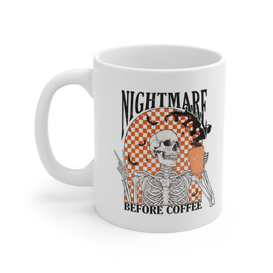 Nightmare Before Coffee Skellie Ceramic Mug 11oz