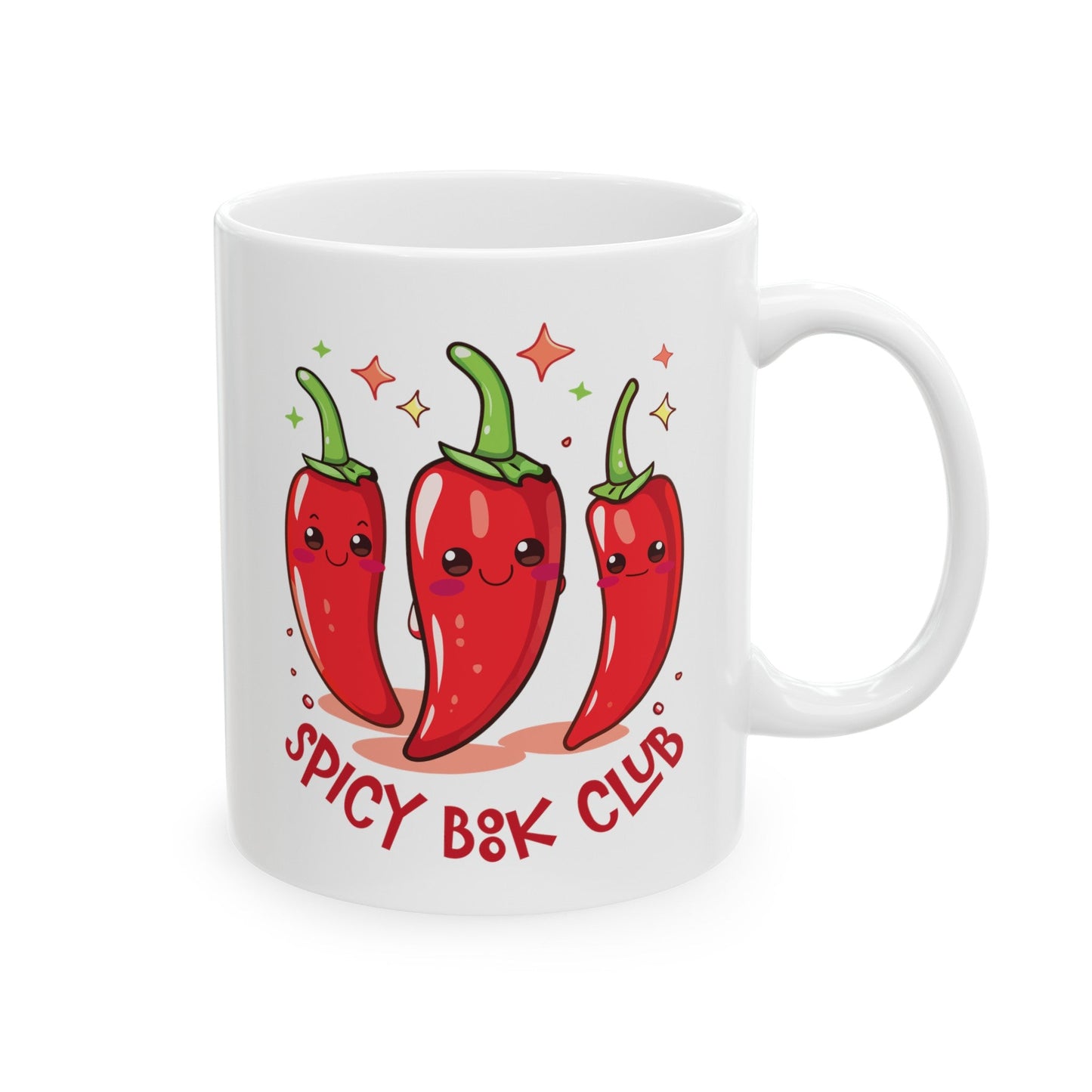 Spicy Book Club Peppers Ceramic Mug, (11oz, 15oz)