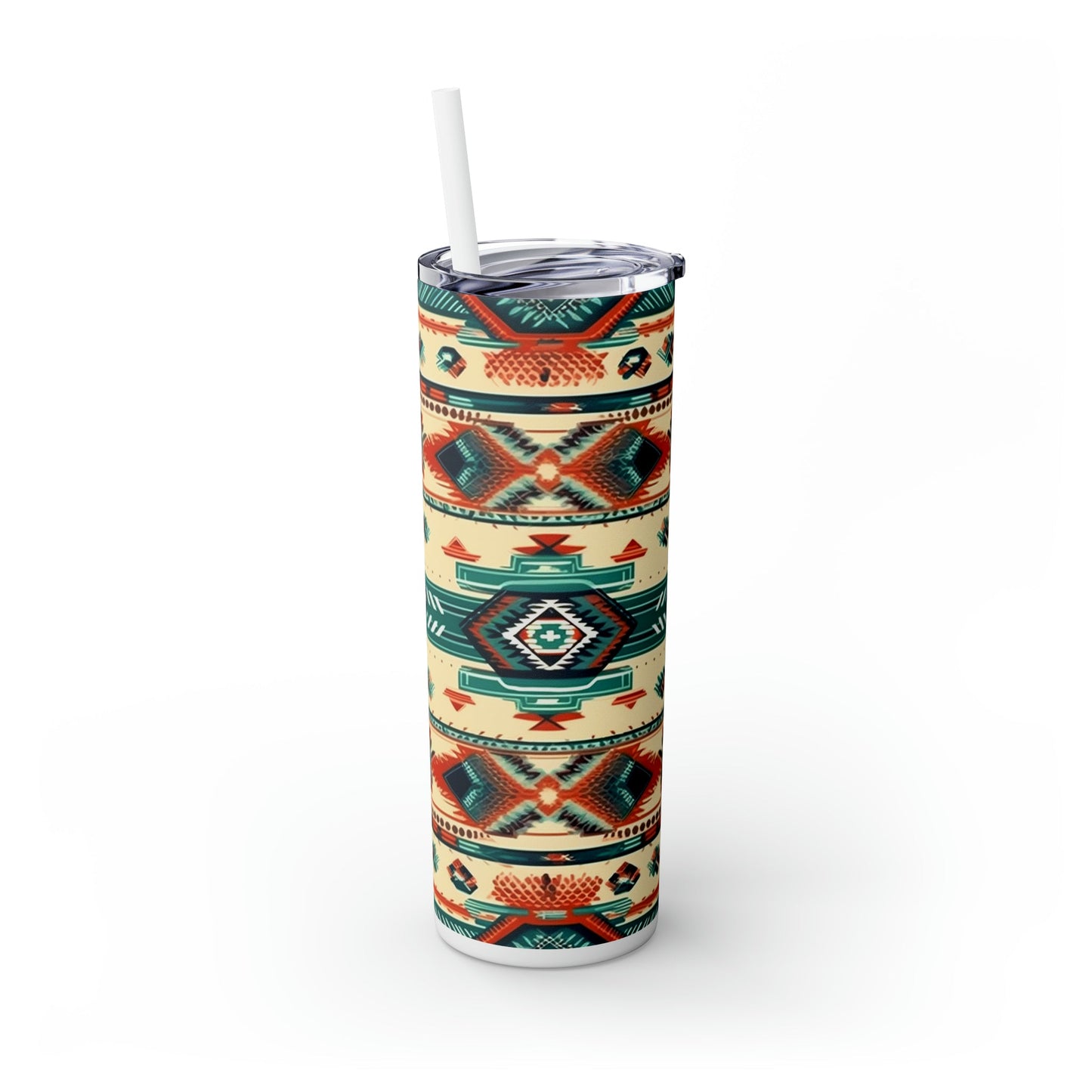 Western Skinny Tumbler with Straw, 20oz