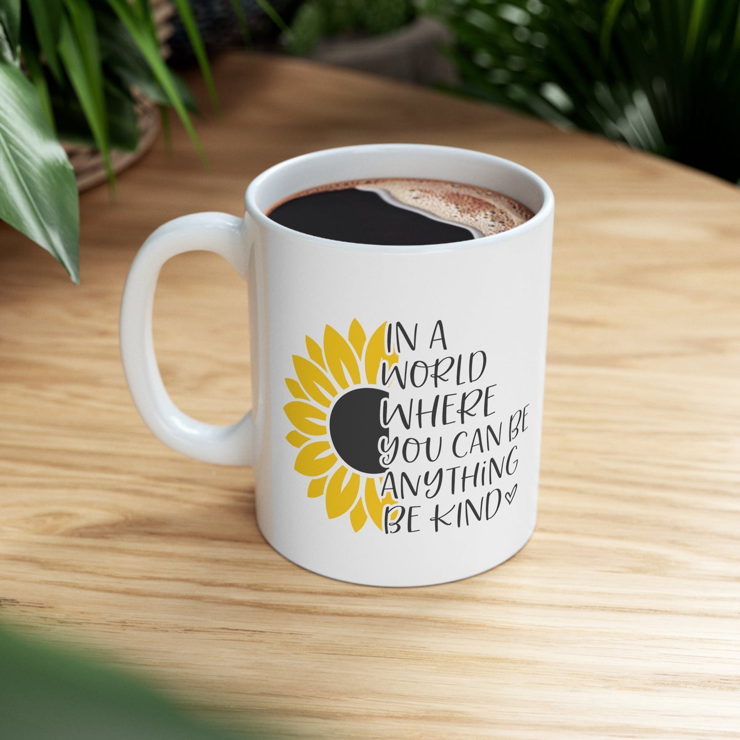 Be Kind Sunflower Ceramic Mug 11oz