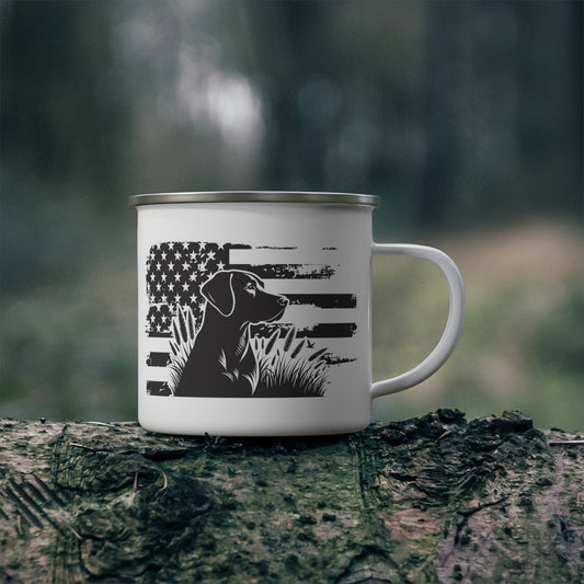 Hunting Dog Enamel Camping Mug