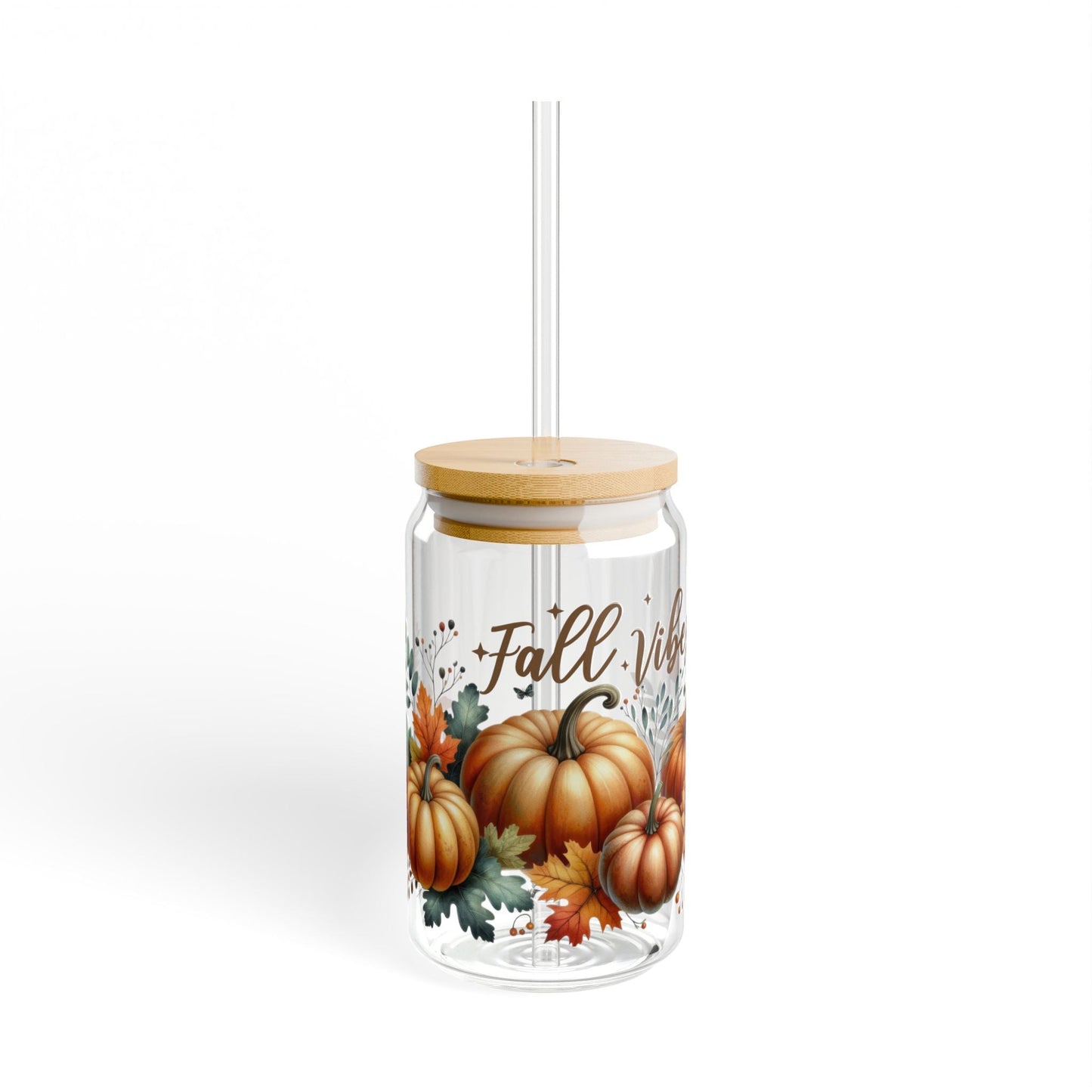 Fall Pumpkin VibesSipper Glass, 16oz