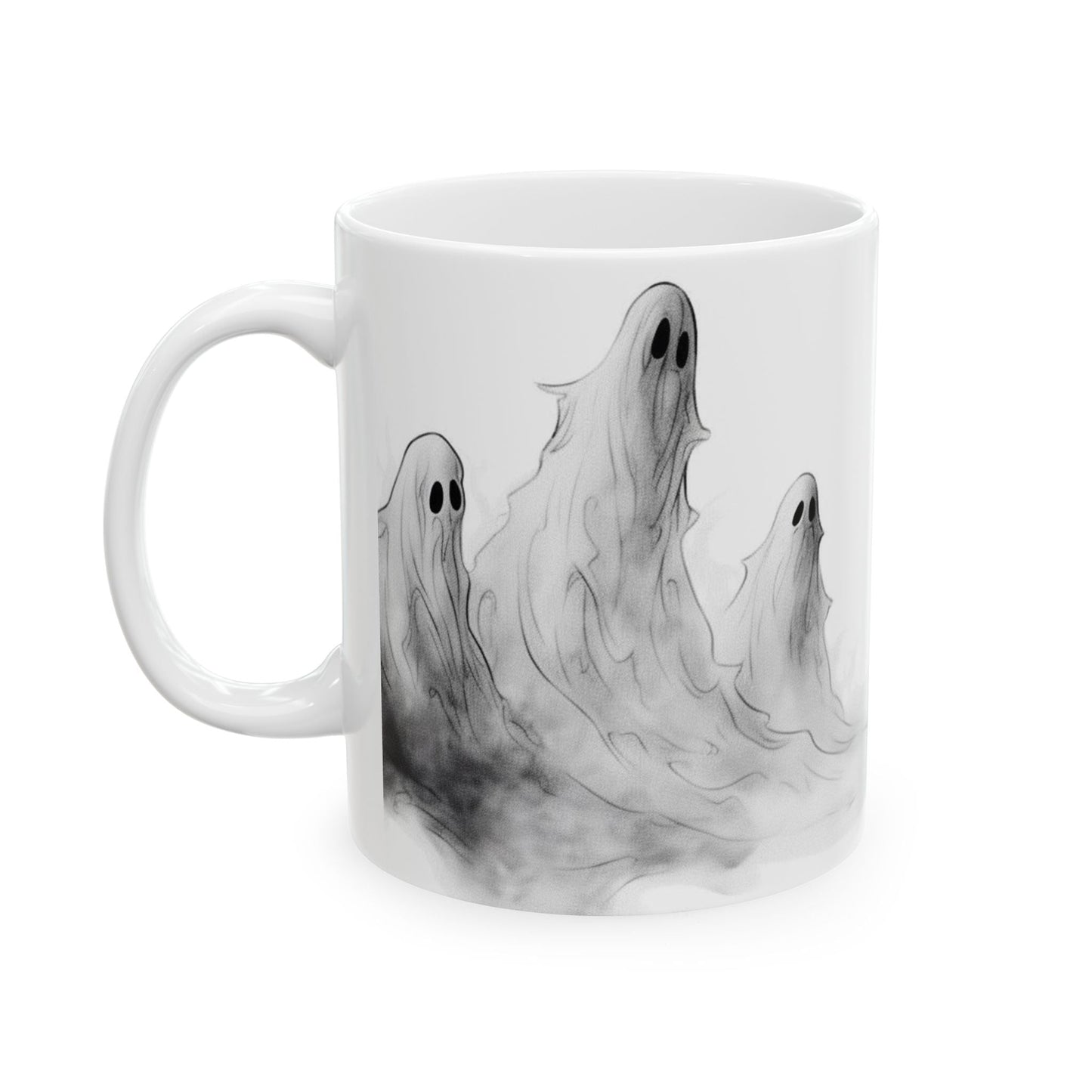 Ghostly Ceramic Mug, (11oz, 15oz)