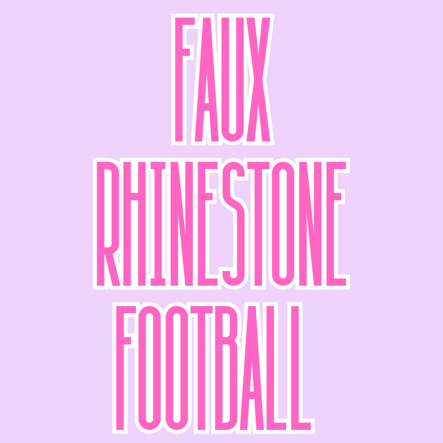 Faux Rhinestone Football - WS