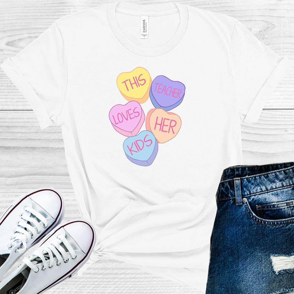 This Teacher Loves Her Kids Conversation Heart Graphic Tee
