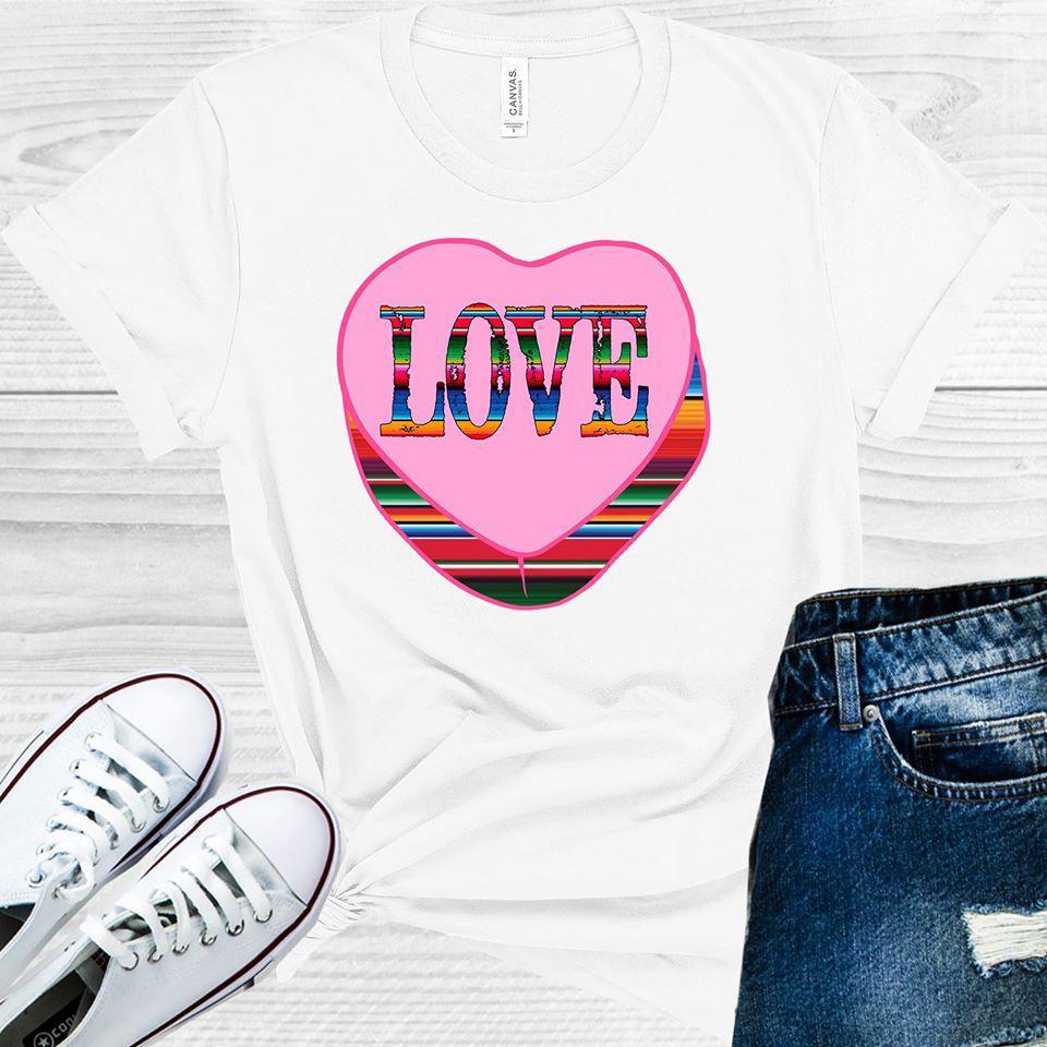 Love Serape Conversation Heart Graphic Tee