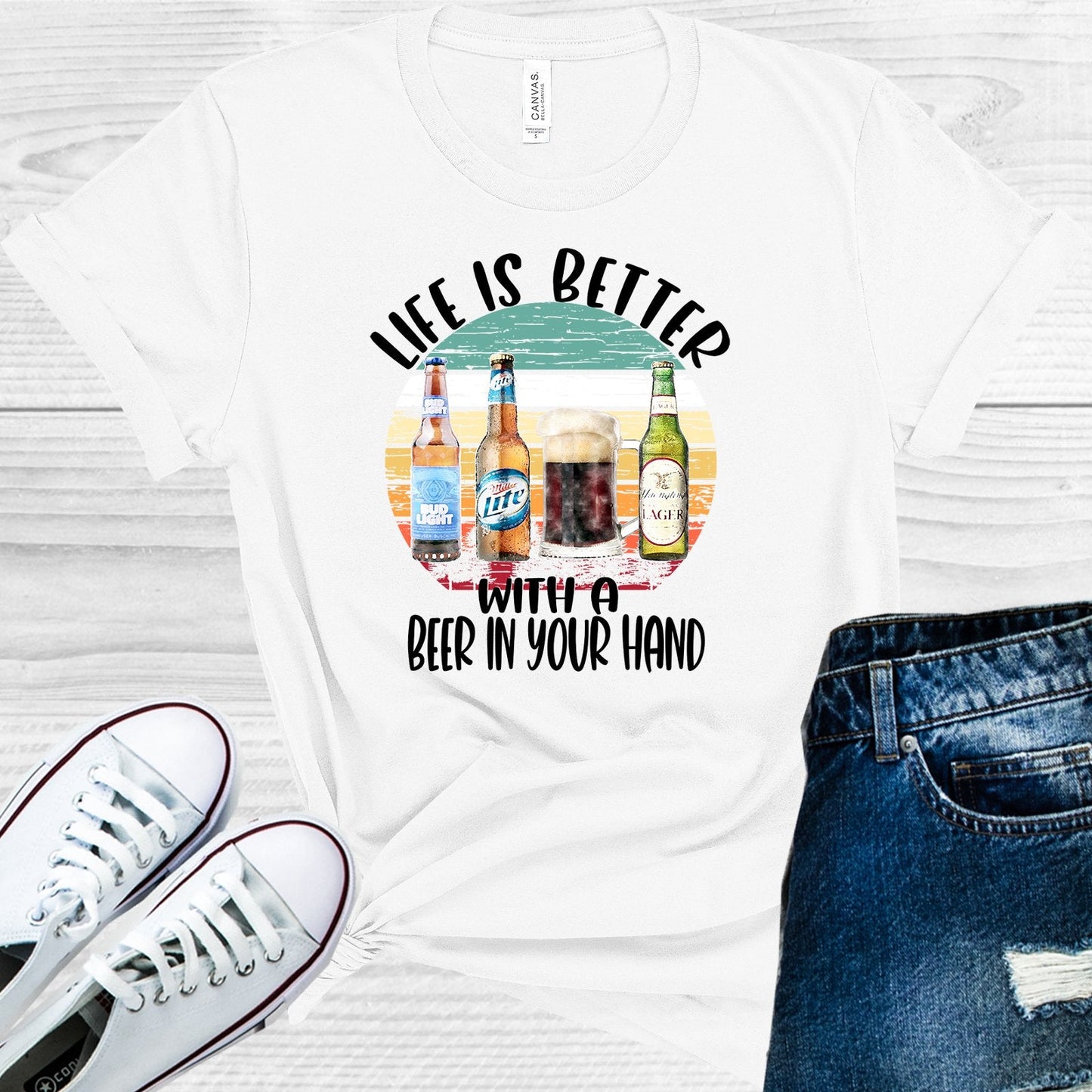 Life is Better with a Beer in Your Hand Graphic Tee