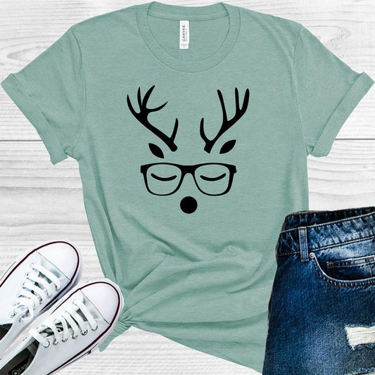 Reindeer in Glasses Graphic Tee