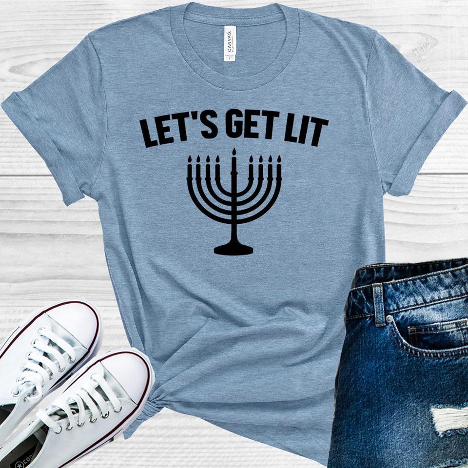 Let's Get Lit Hanukkah Graphic Tee