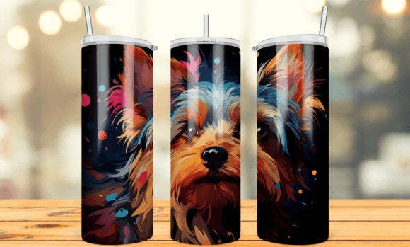 Yorkie 20 oz Skinny Tumbler