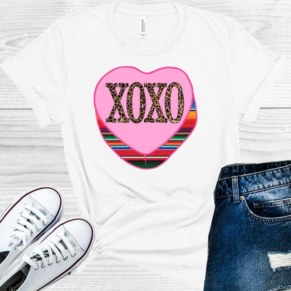 XOXO Serape Leopard Conversation Heart Graphic Tee