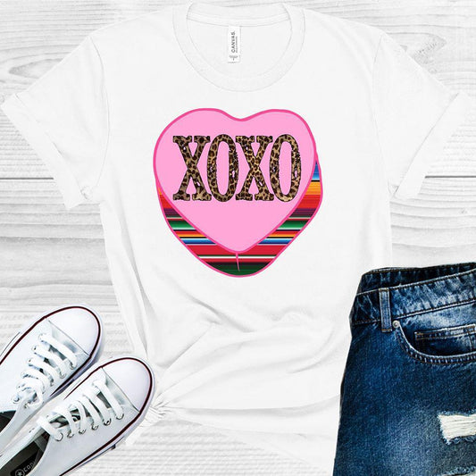 XOXO Serape Leopard Conversation Heart Graphic Tee