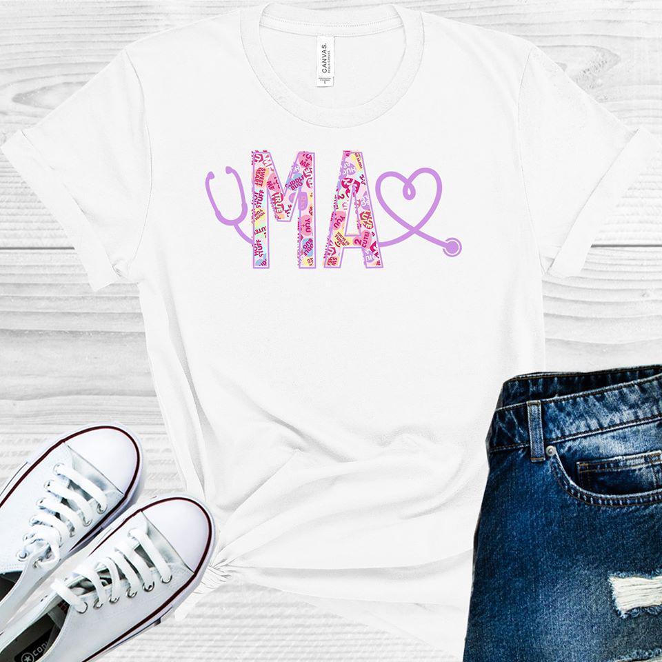 MA Medical Assistant Valentine Graphic Tee