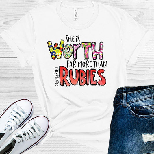 She is Worth Far More Than Rubies Graphic Tee