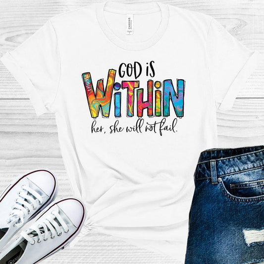 God is Within Her She Will Not Fail Graphic Tee