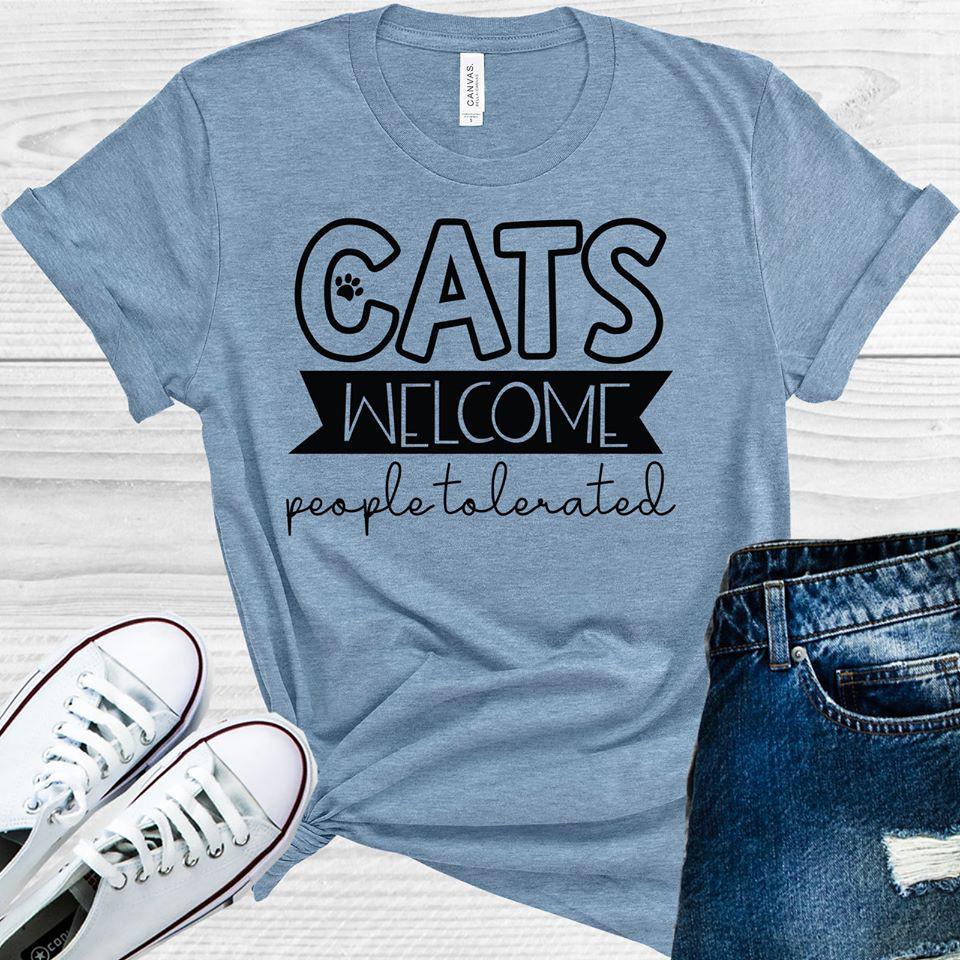 Cats Welcome People Tolerated Graphic Tee