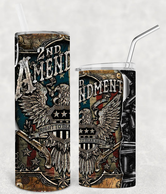 2nd Amendment Right to Bear Arms 20 oz Skinny Tumbler