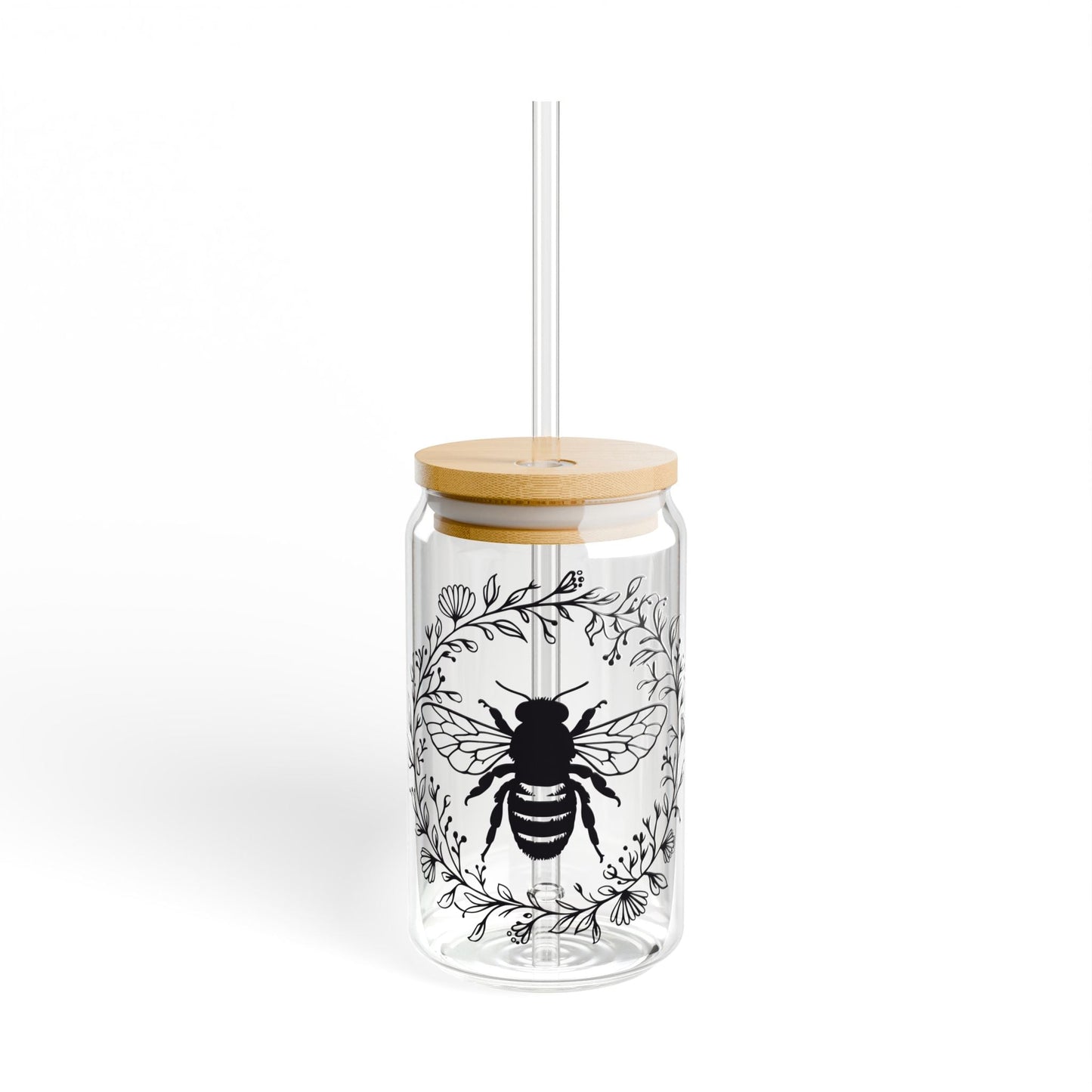 Bee Sipper Glass, 16oz