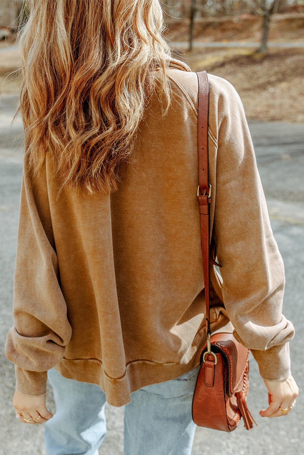 Khaki Vintage Washed Flap Pocket Button Shacket