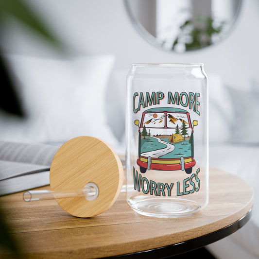 Camp More Worry Less Van Sipper Glass, 16oz