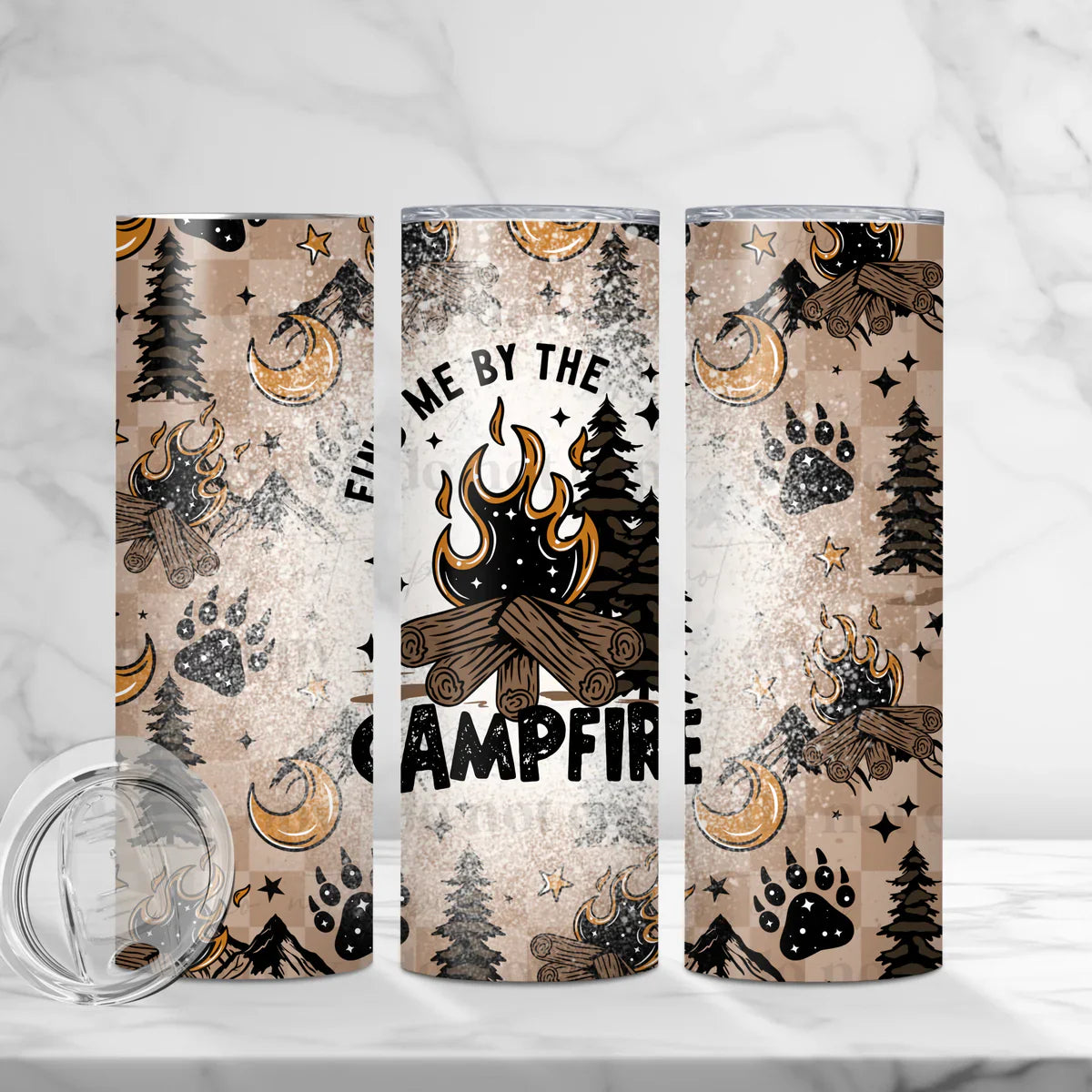 Find Me By the Campfire 20 oz Skinny Tumbler