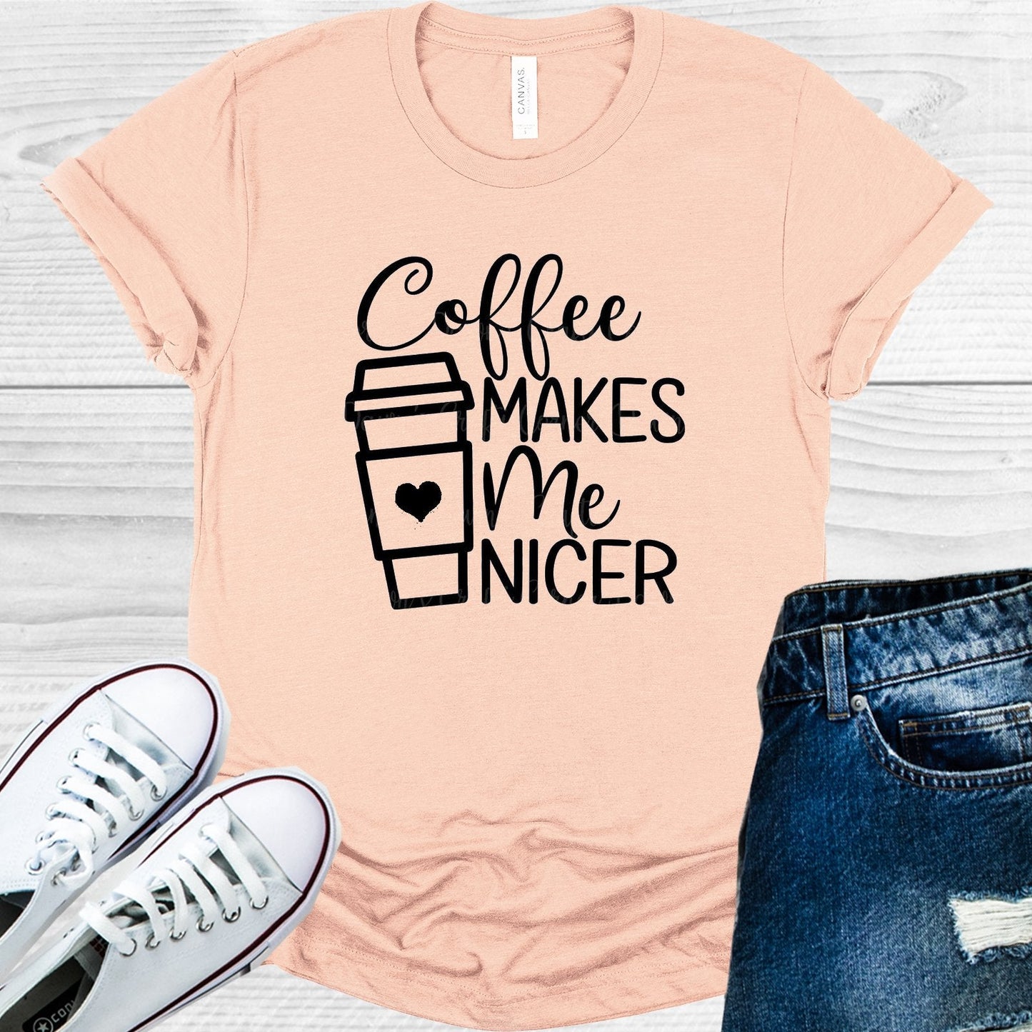 Coffee Makes Me Nicer Graphic Tee