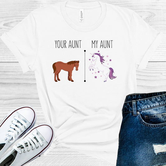 Your Aunt vs My Aunt Unicorn Graphic Tee