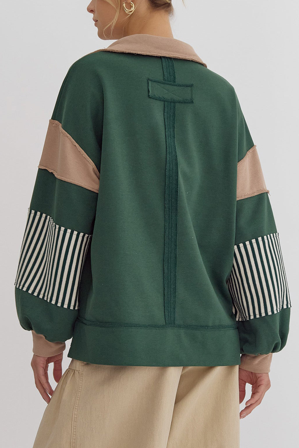 PREORDER: The Delinda Stripe and Color Blocking Pullover 11.11.24