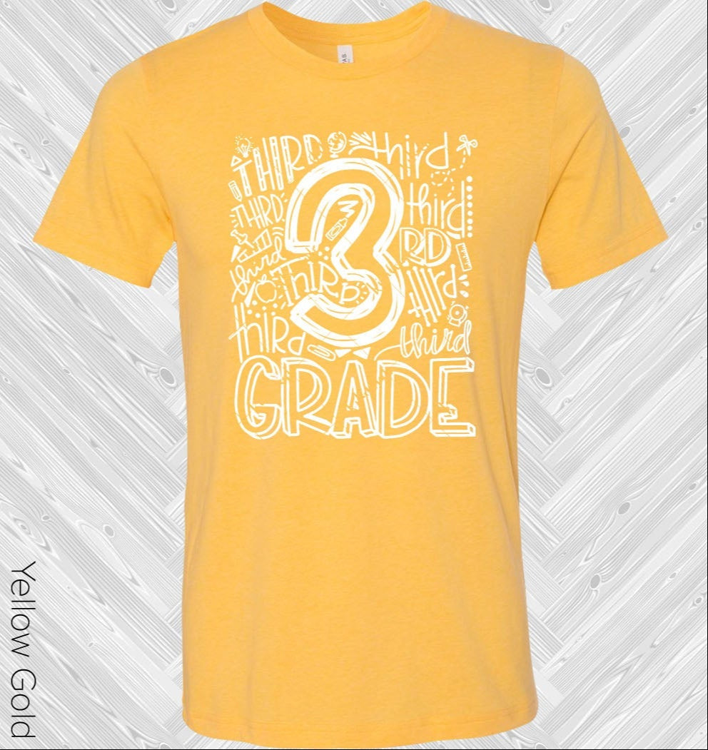 3rd Grade Subway Art Graphic Tee