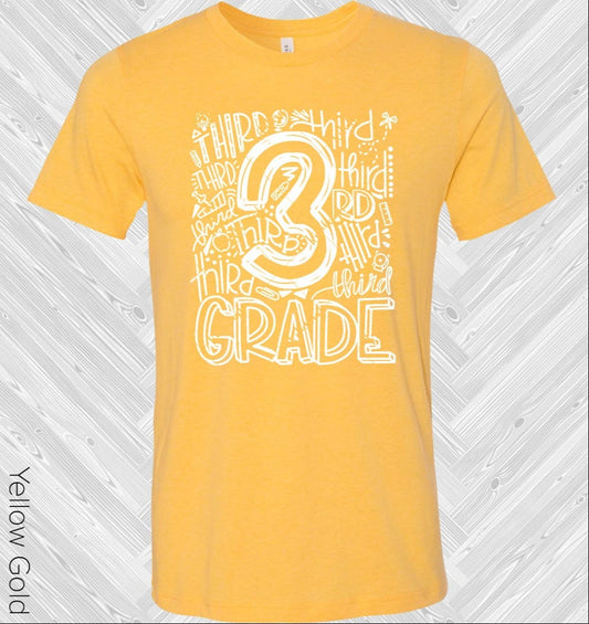 3rd Grade Subway Art Graphic Tee