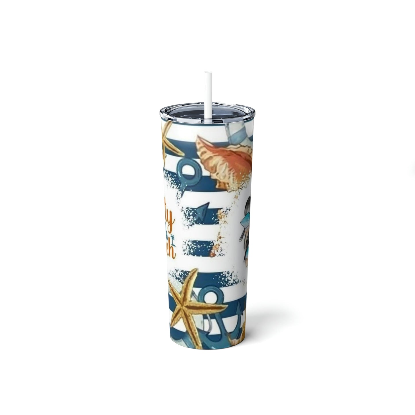 Salty Little Beach Skinny Tumbler