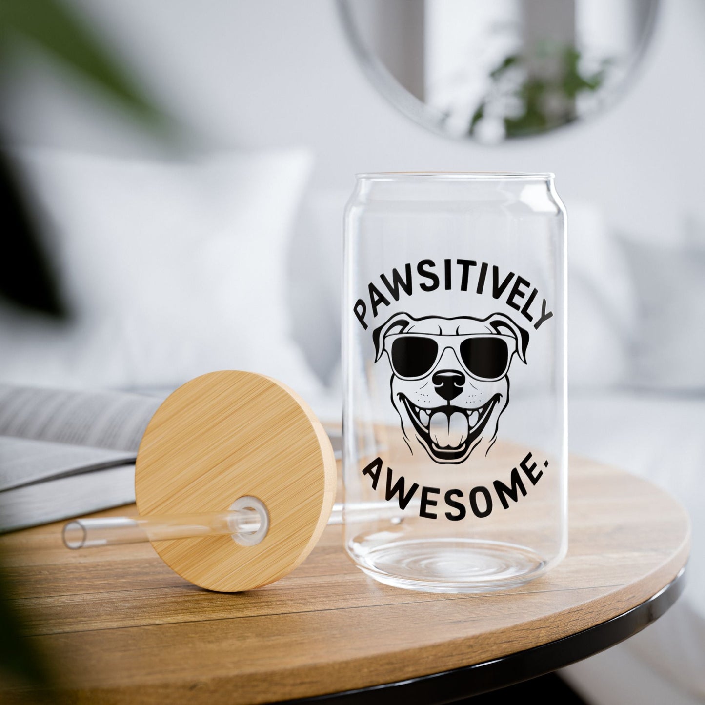 Pawsitively Awesome Sipper Glass, 16oz