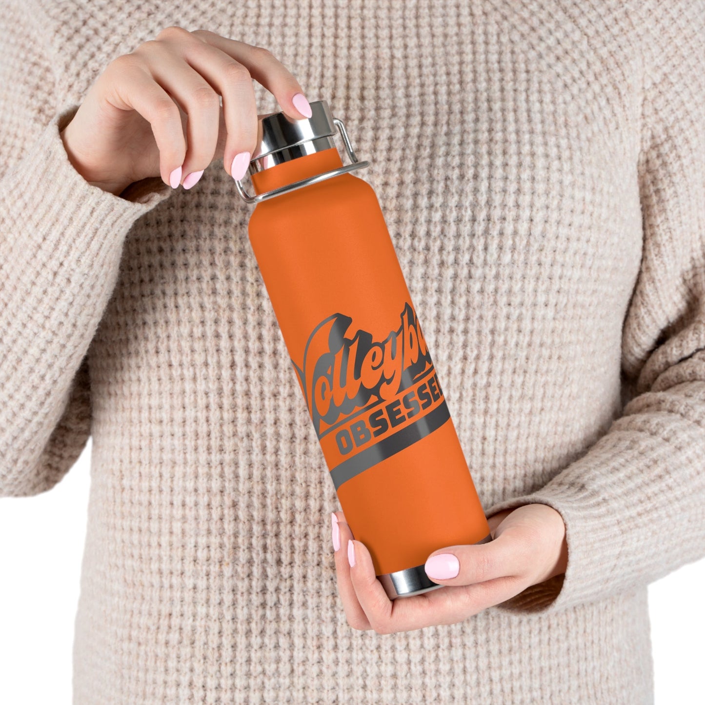 Volleyball Obsessed Copper Vacuum Insulated Bottle, 22oz