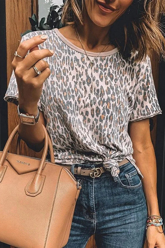 Animal Print Casual T-shirt