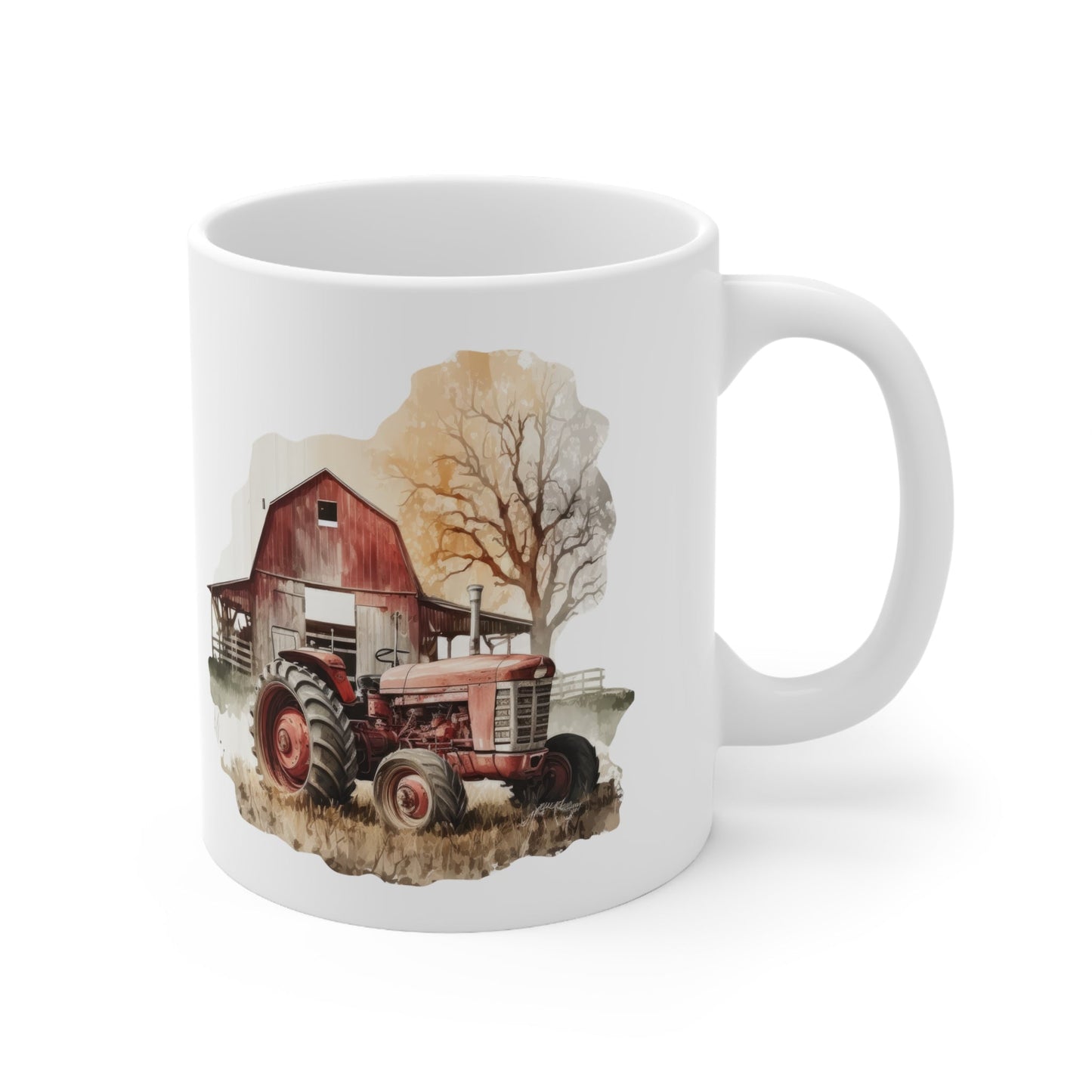 Barn & Tractor Ceramic Mug 11oz