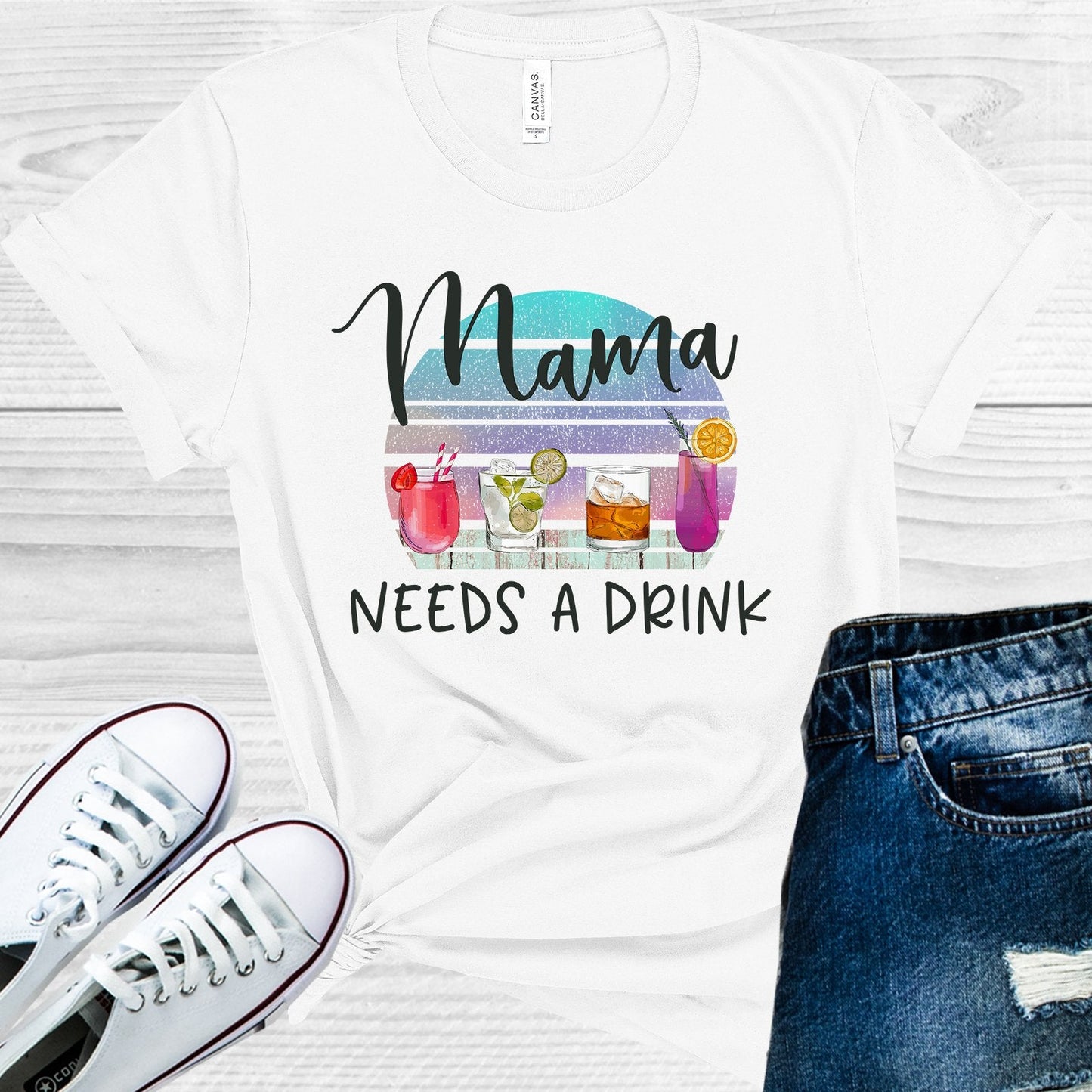Mama Needs a Drink Graphic Tee