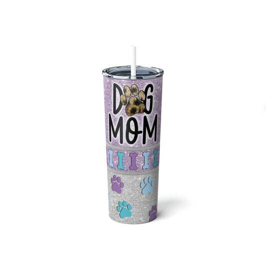 Dog Mom (Purple) Skinny Tumbler