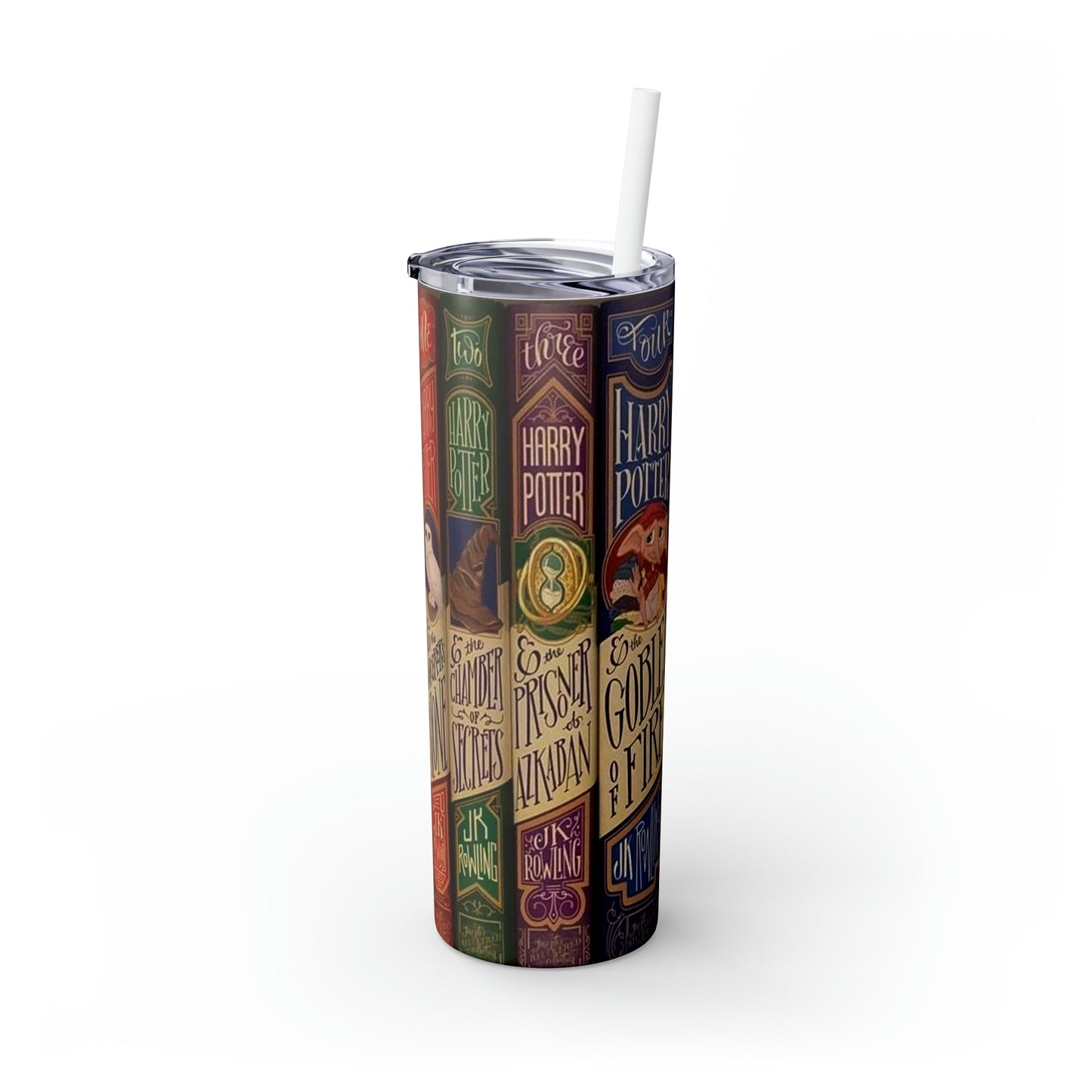 HP Books Skinny Tumbler with Straw, 20oz