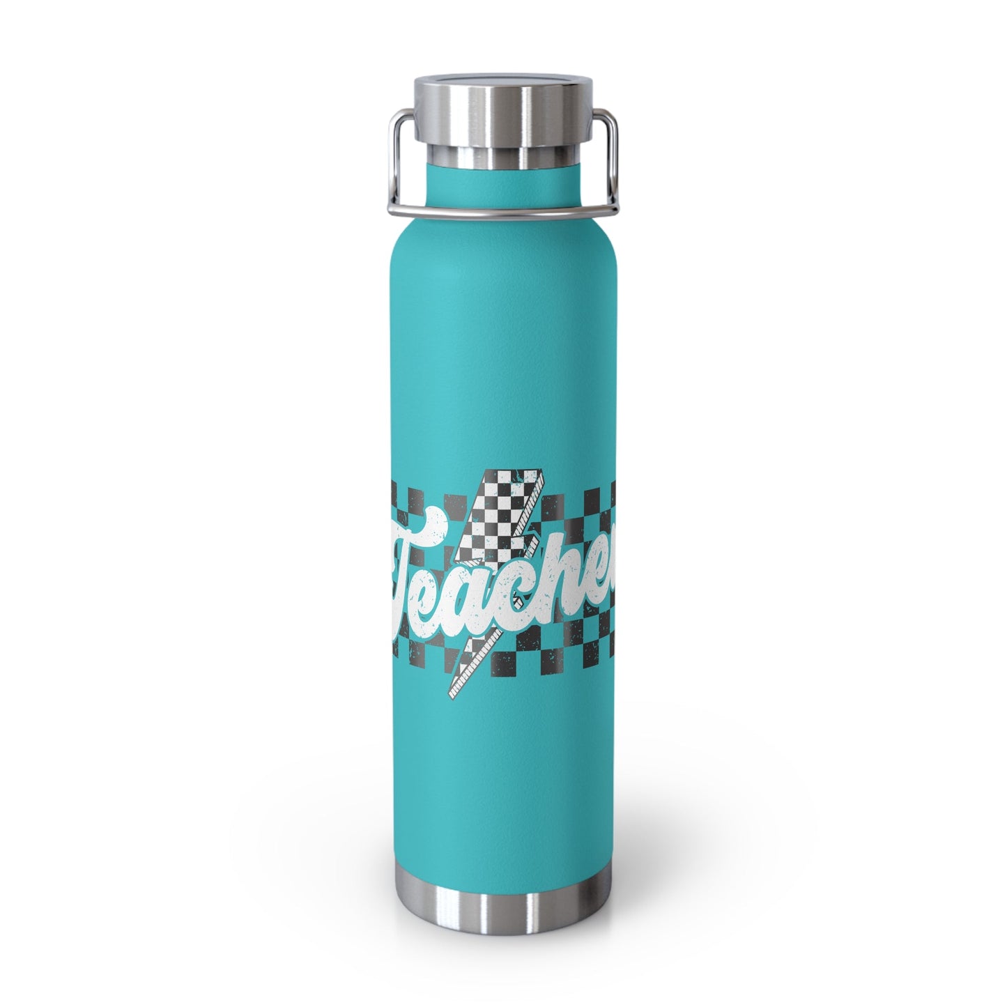 Checkered Teacher Copper Vacuum Insulated Bottle, 22oz