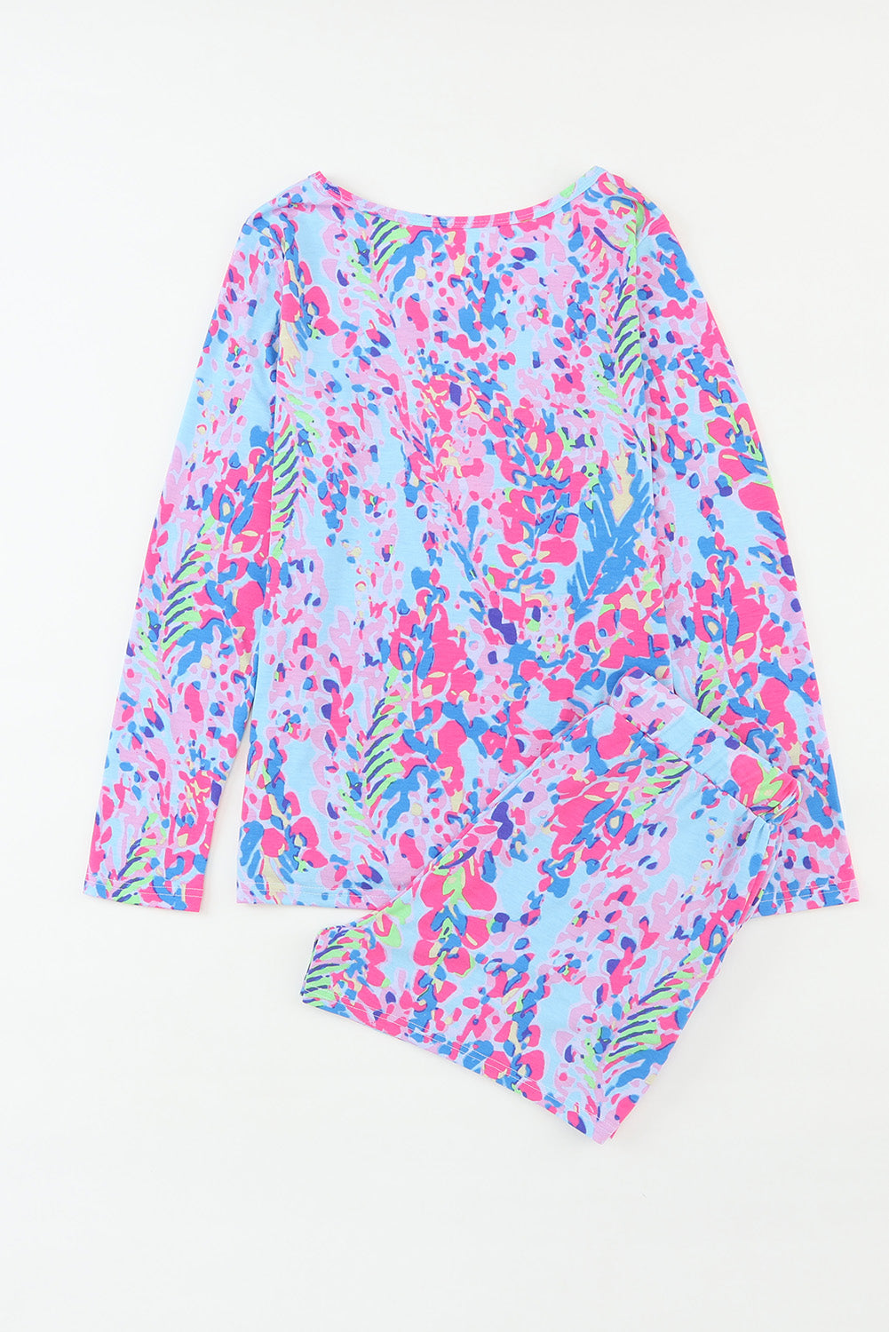 Sky Blue Plus Size Floral Print